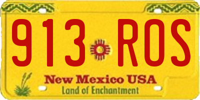 NM license plate 913ROS