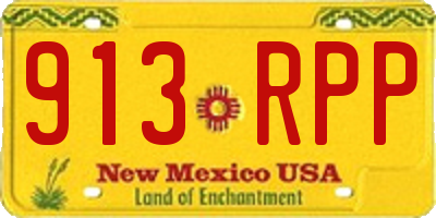 NM license plate 913RPP