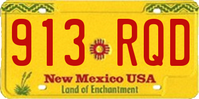NM license plate 913RQD