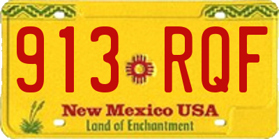 NM license plate 913RQF