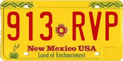 NM license plate 913RVP