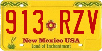 NM license plate 913RZV