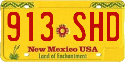 NM license plate 913SHD