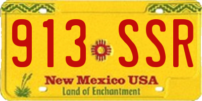 NM license plate 913SSR
