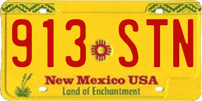 NM license plate 913STN