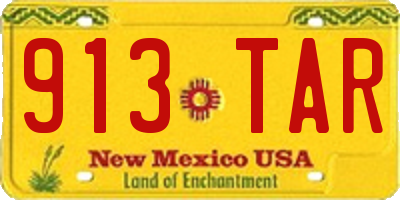 NM license plate 913TAR