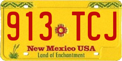NM license plate 913TCJ