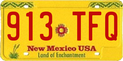 NM license plate 913TFQ