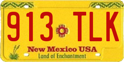 NM license plate 913TLK