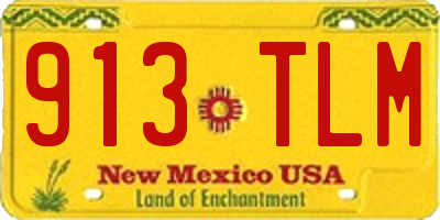 NM license plate 913TLM