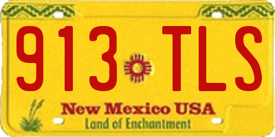 NM license plate 913TLS