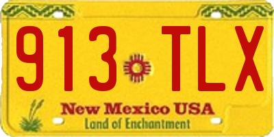 NM license plate 913TLX