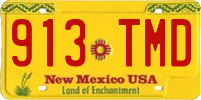 NM license plate 913TMD