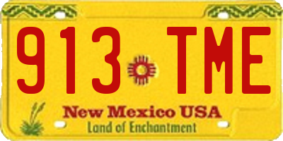 NM license plate 913TME