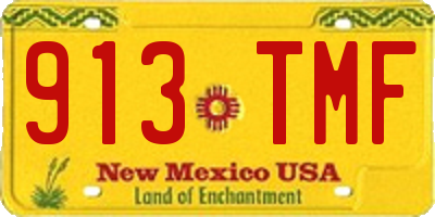 NM license plate 913TMF