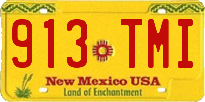 NM license plate 913TMI