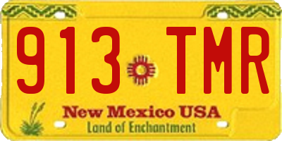 NM license plate 913TMR