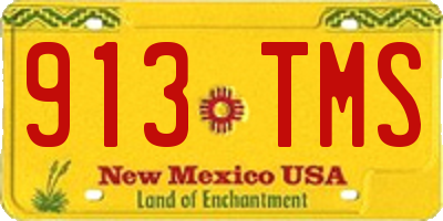 NM license plate 913TMS