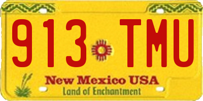 NM license plate 913TMU