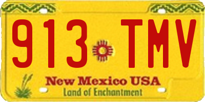 NM license plate 913TMV