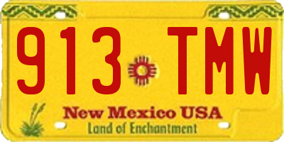 NM license plate 913TMW