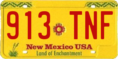 NM license plate 913TNF