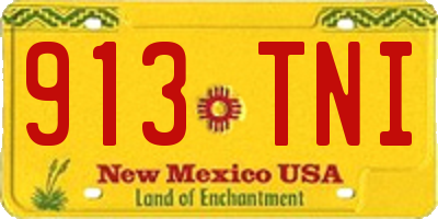 NM license plate 913TNI