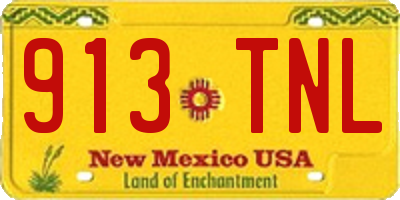 NM license plate 913TNL