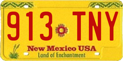 NM license plate 913TNY
