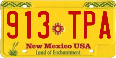 NM license plate 913TPA