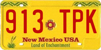 NM license plate 913TPK
