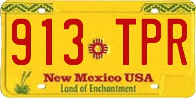 NM license plate 913TPR