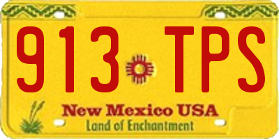 NM license plate 913TPS