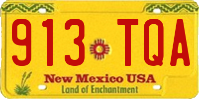 NM license plate 913TQA