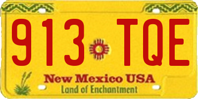 NM license plate 913TQE