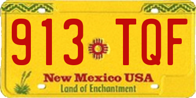 NM license plate 913TQF