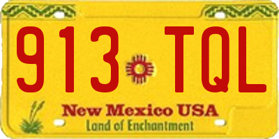 NM license plate 913TQL