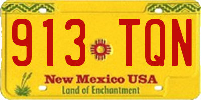 NM license plate 913TQN