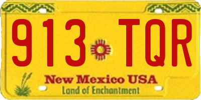 NM license plate 913TQR