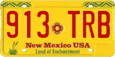 NM license plate 913TRB