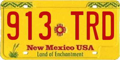 NM license plate 913TRD