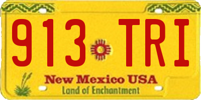 NM license plate 913TRI