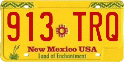 NM license plate 913TRQ