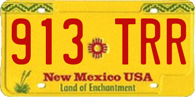 NM license plate 913TRR