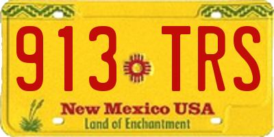 NM license plate 913TRS