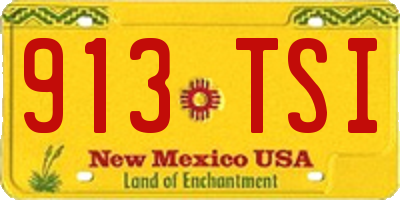 NM license plate 913TSI