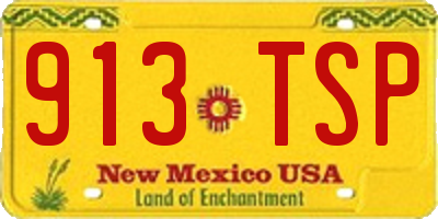 NM license plate 913TSP