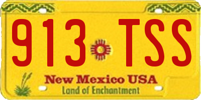 NM license plate 913TSS