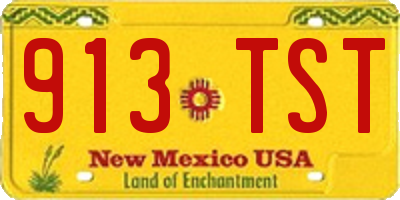 NM license plate 913TST