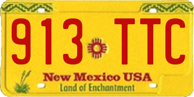 NM license plate 913TTC